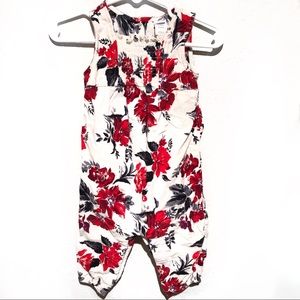 Old Navy floral corduroy jumper/romper size 3-6 M